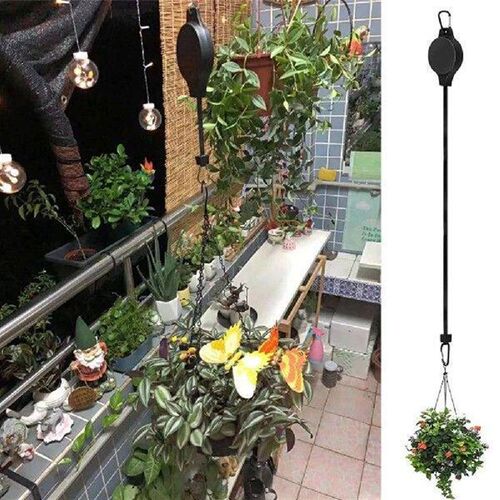 2Pcs Hang Pot Retractable Hook Wear Resist Pull Ratchet