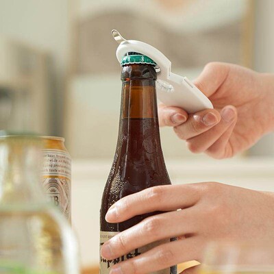 Magnetic Multi-function Bottle Opener Refrigerator Magnet, a