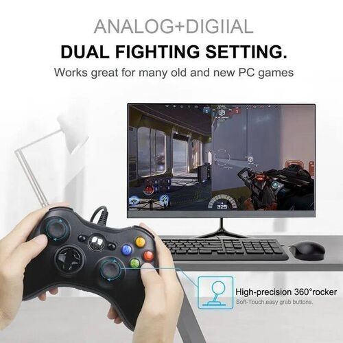 USB Wired Gamepad for Xbox 360 Windows 10/8.1/8/7 Game Handl