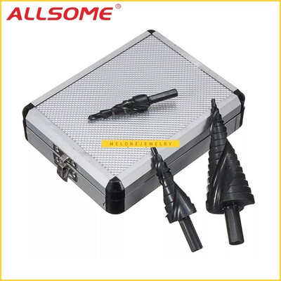 3pcs 4-12/20/32mm HSS Step Drill Bit Set iAlN Coated Spiral