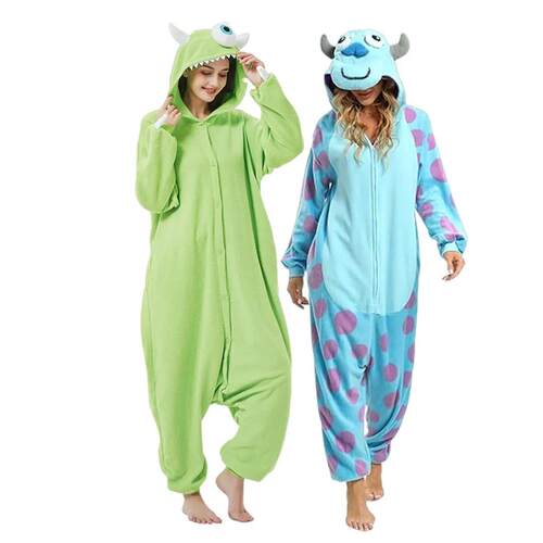 Polar Fleece Sullivan Mike Wazowski Monster Kigurumi Adults