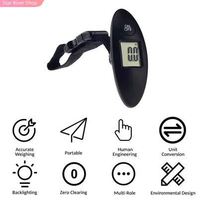 1Pc 40kg/100g LCD Digital Electronic Luggage Scale Portable