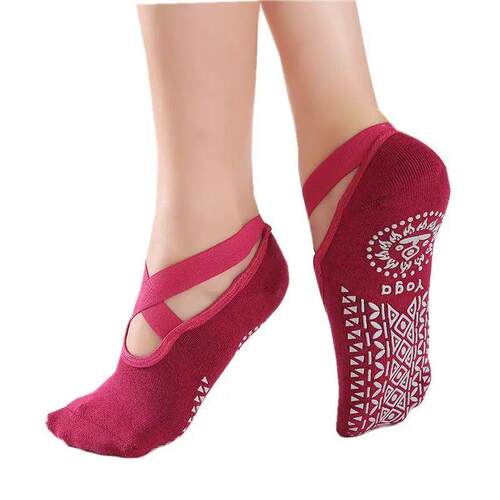 Bandage Yoga Pilates Socks for Women Ballet Dance Cotton Soc