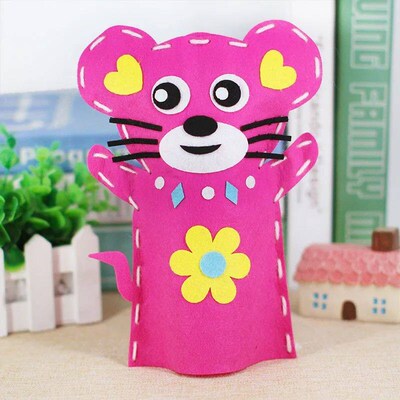 4 Pcs/set Cartoon DIY Sewing Kit Kids Felt Toys on Hand Pupp
