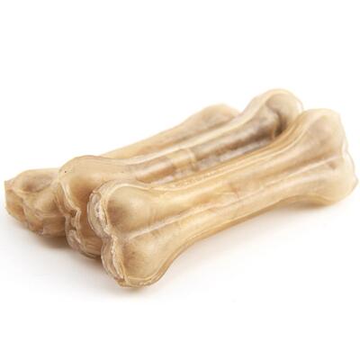 5 Inch Leather Cowhide Bone Molar Teeth Clean Stick Dog Chew