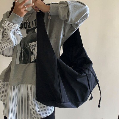 Women Bag New Nylon Bucket Fashion Solid Zipper SOFT Shoulde