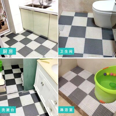 Hollow-out bathroom anti-slip mat, spliceable and cuttable