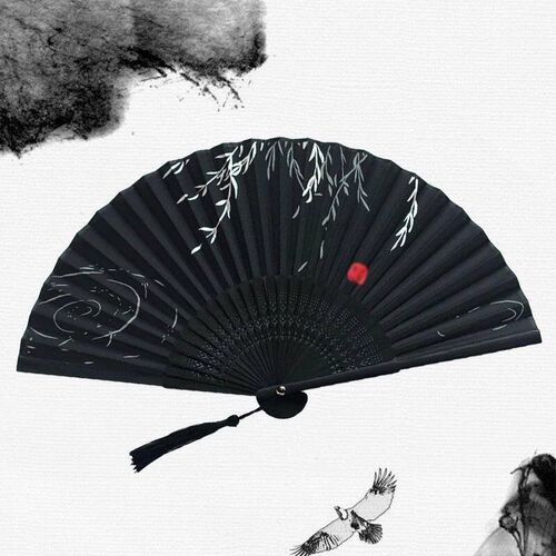 Folding Hand Fan, Retro Style Folding Fan, Birthday Gift, Fo