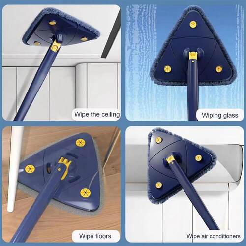 Triangle Cleaning Mop Telescopic 360&deg; Rotatable Adjustab