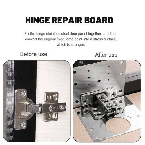 2/10Sets Hinge Repair Plate Kitchen Cabinet Door Hinges Moun