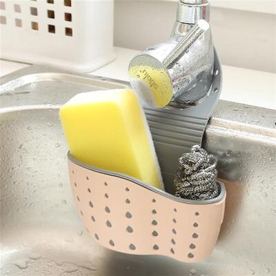 Sink Shelf Soap Sponge Drain Rack Bathroom Holder Kitchen St
