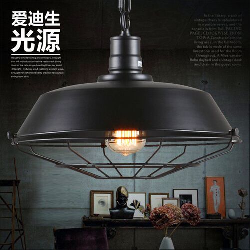 Retro Chandelier Iron Art Lamp Shade Creative B&b Lighting I