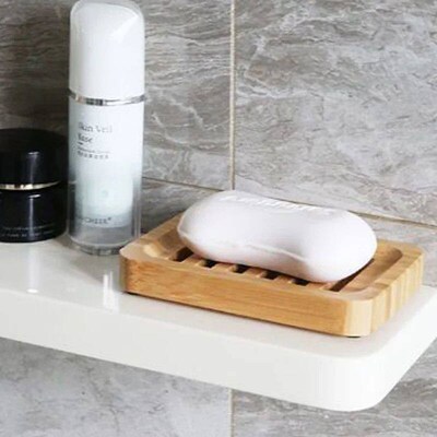 Bamboo Case Tray Wooden Prevent Mildew Drain Soap Box Natura
