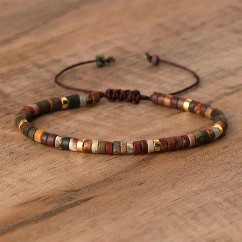 Nautral Stone 2x4mm Blue Emperor Stone Blood Stone Tiger Eye