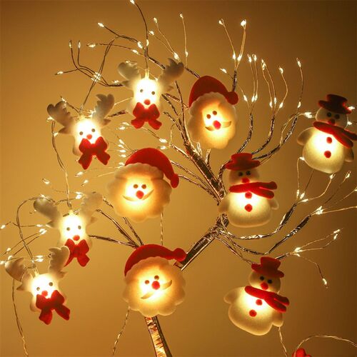 10LED String Lights Christmas Snowman Fairy Light Outdoor Ga