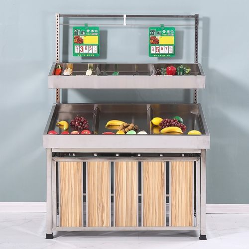 蔬菜货架果蔬不锈钢多层永辉超市水果菜店专用架子便利店生鲜货架