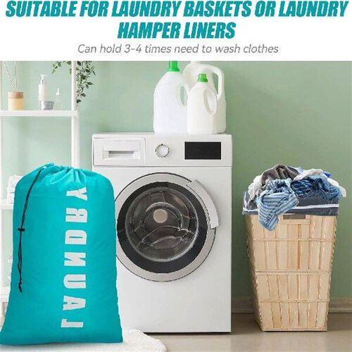 2 Pack XL Laundry Bag, Machine Washable Dirty Clothes