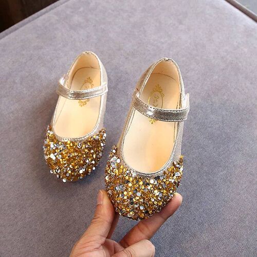 2023 Spring New Children Shoes Girls Princess Shoes Glitter