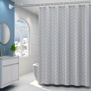 The bathroom shower curtain checkered PEVA Environmental