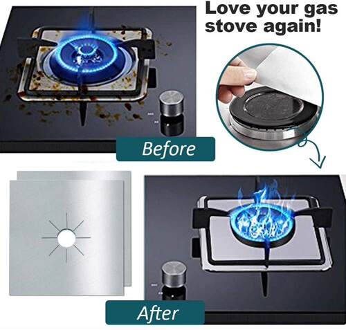 4pcs/set Gas Stove Protectors Cooker Cover Liner Clean Mat P