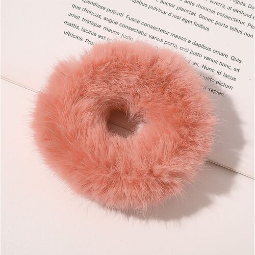 New Winter Elastic Hair Band Scrunchie Soft Faux Fur Women G