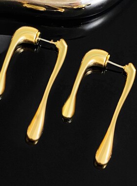 耳环 female irregular water drop earrings personalized studs