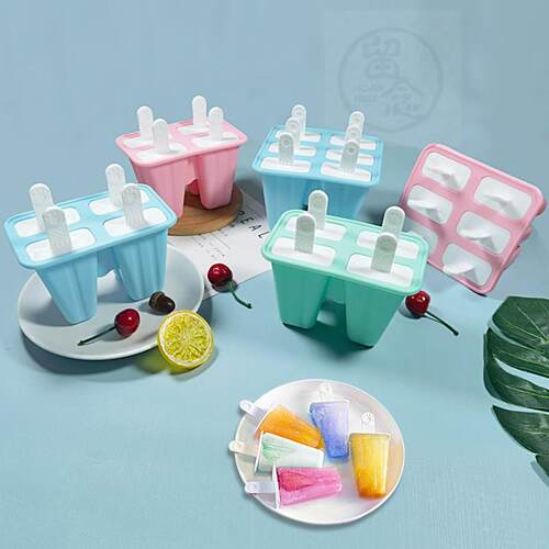 。6-grid ice maker silicone mold DIY homemade ice CREA popsi