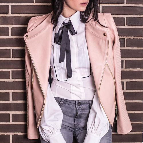 Women Lantern Sleeve Blouse office Lady Shirt Bow Ruffles Ti