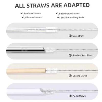 Straw Cleaner Brush Kit Extra Long Pipe Cleaners for Tumbler