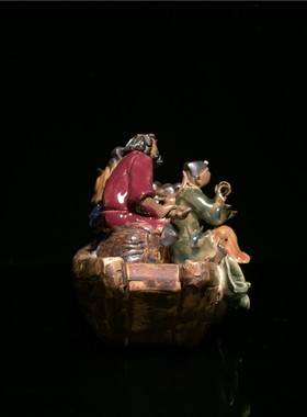 石湾公仔八仙过海陶瓷摆件创意客厅电视柜博古架摆设家居装饰礼品