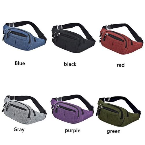 Men Women Waist Bag Casual Fanny Pack Purse Large Phone Belt