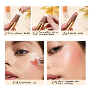 Face Liquid Blusher Natural Cream Cheek Eye Tint Peach Blush