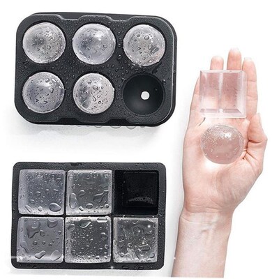 Silicone ice cube tray bar whiskey large square ice mold wit