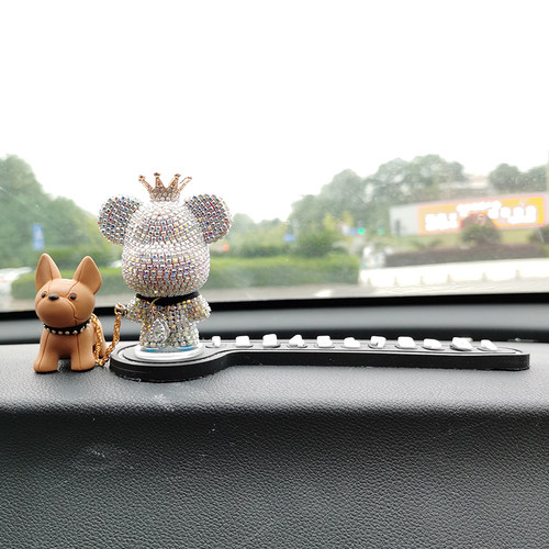 挪车电话牌车用汽车临时停车号码牌子暴力熊移车卡创意数字摆件女