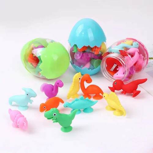 Animal Suction Cup Toy Silicone Building Block Suction Bath