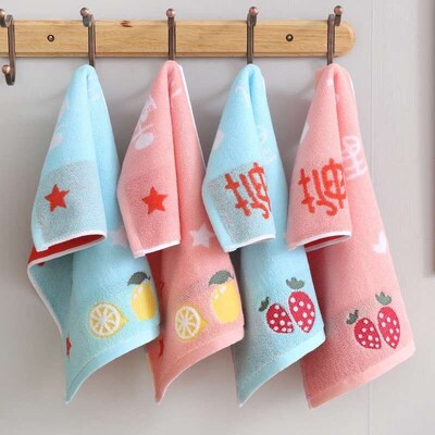 Childrens towel baby wash face small towel absorbent childr