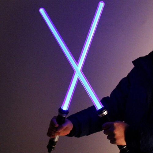 2PCS Laser Lightsaber Boy Gril Toys Sword Cosplay Light Up L