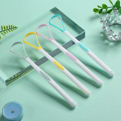 Premium 4-Piece Tongue Scraper Set - Multi-Color Oral Care T
