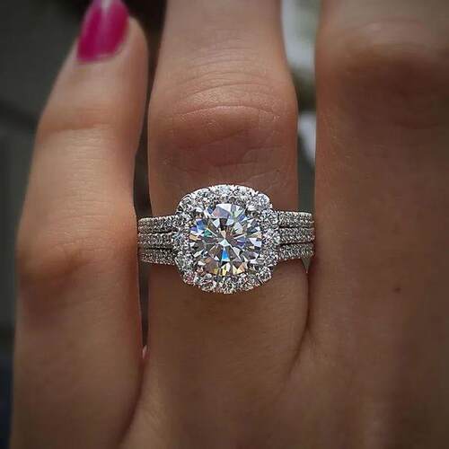 Huitan rendy Women Rings with Brilliant Cubic Zirconia Luxur