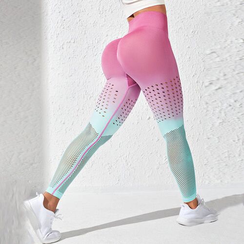 Women Seamless Leggings Women Hollow Out Gym Leggings