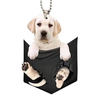 Car Hanging Toy Interior Ornament Rearview Mirror Dog