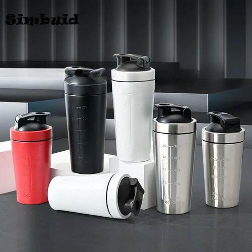 500ML/750ML Stainless Steel Protein Powder Shaker Bottle wit
