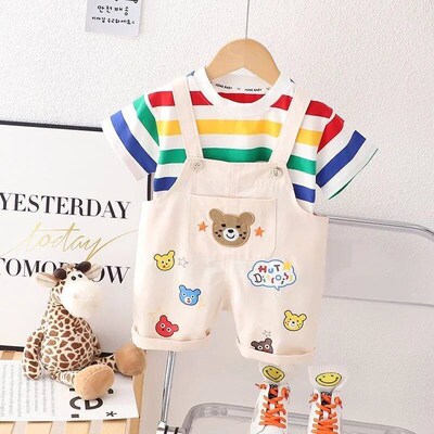 New Summer Baby Girl Clothes Suit Children Boys Fashion Stri