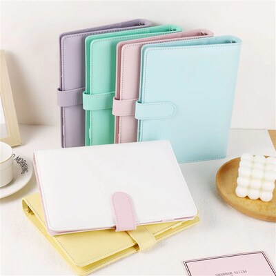A5 Macaroon Color PU Leather DIY Binder Photocards Collect B
