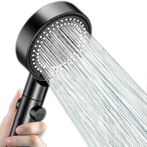 3Pcs/Set Adjustable Silver/Black Shower Head, High Pressure