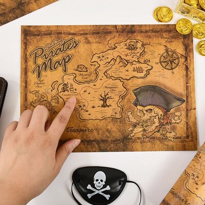 Pirate Adventure Treasure Map Kids Pirate Theme Birthday