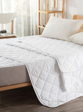 白色宾馆酒店床上用品保护垫民宿保洁垫单人防滑垫加厚学生床褥