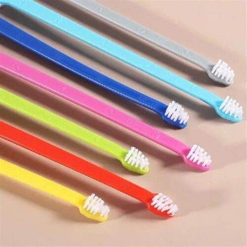 Dog Toothbrush 2pc Set Double Sided Dog Teeth Brush Soft