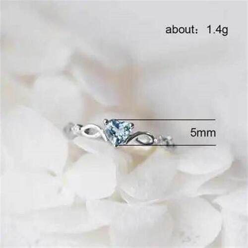 Huitan Simple Heart Ring For Women Female Cute Finger Rings