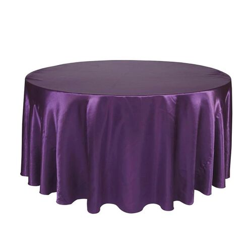 Round Table Cloth Topper Tablecloth Luxury Polyester Satin T